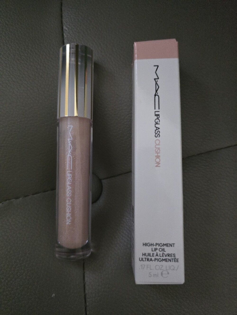 MAC Cosmetics Lipglass Cushion High-Pigment Lip Oil in Sugarrimmed